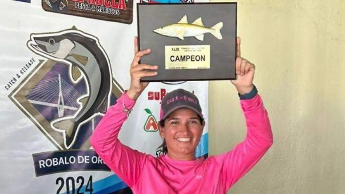 Conny Fernández, ganadora del torneo robalo del oro 2024